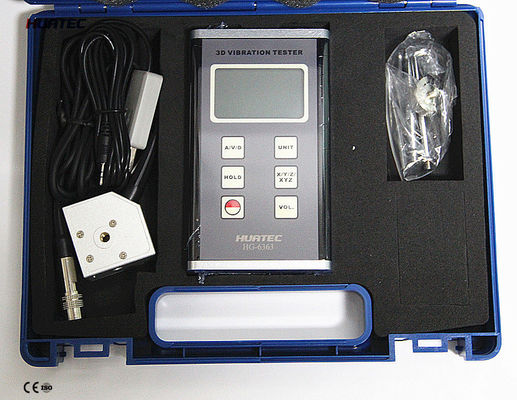 3D XYZ Digital Portable Vibration Meter HG-6363 3 Axis Piezoelectric accelerometer