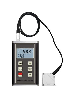 3D XYZ Digital Portable Vibration Meter HG-6363 3 Axis Piezoelectric accelerometer