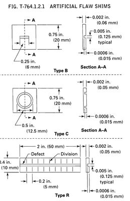 Artificial Flaw Shims Ndt Magnetic Particle Testing Magnetic Particle Detector