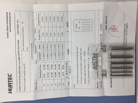 Industrial X-Ray Flaw Detector Wire Penetrameter ASME E1025 ASTM E747 DIN 54